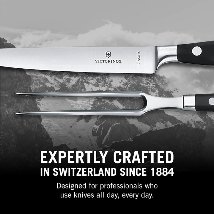 Victorinox, Grand Maître, Profi Tranchier-Set, 2-teilig, Extra Scharfe Klinge, 20 cm, Robuster Kunst