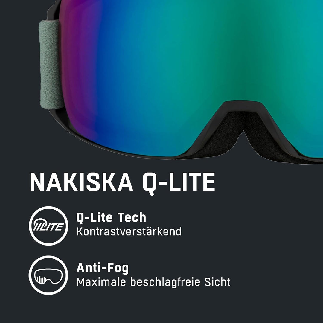 ALPINA Nakiska - hochwerte Skibrille mit kontrastverstärkender Scheibe, Beschlagfreie Sicht und gute