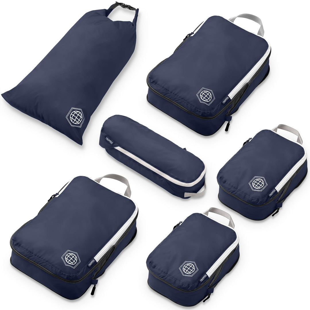 TRIPPED Travel Gear Reise-Kompressions-Packwürfel, Koffer- und Rucksack-Organizer für Kleidung, Mari
