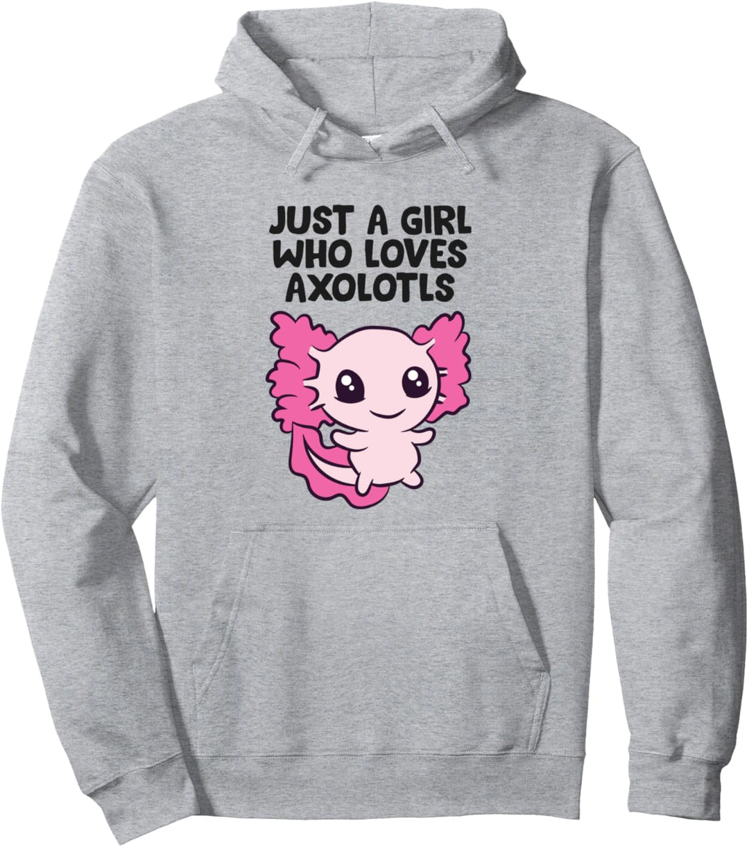 Nur ein Mädchen, das Axolotls liebt Pullover Hoodie