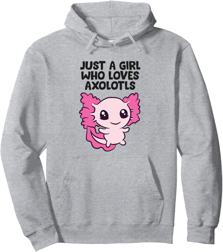 Nur ein Mädchen, das Axolotls liebt Pullover Hoodie