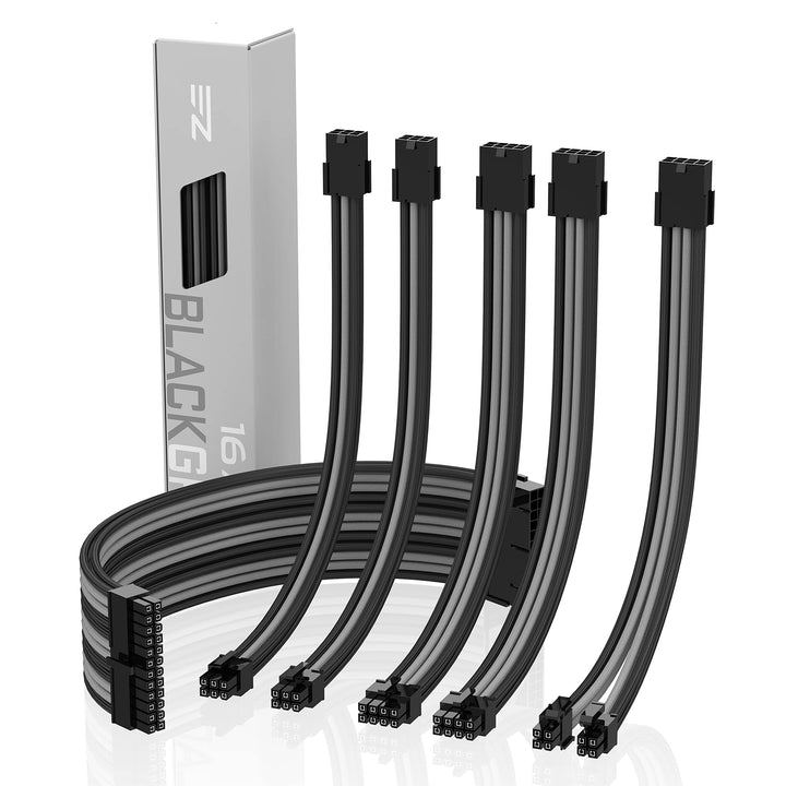 EZDIY-FAB Sleeved Cable - Kabelverlängerung für Stromversorgung mit Combs 24 Pin 8PIN 6PIN 4 + 4 Pin
