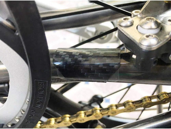 Trigo Carbonfaser Kette Stay Guard hinten Dreieck Rahmen Schutzfolie selbstklebend für Brompton Fahr
