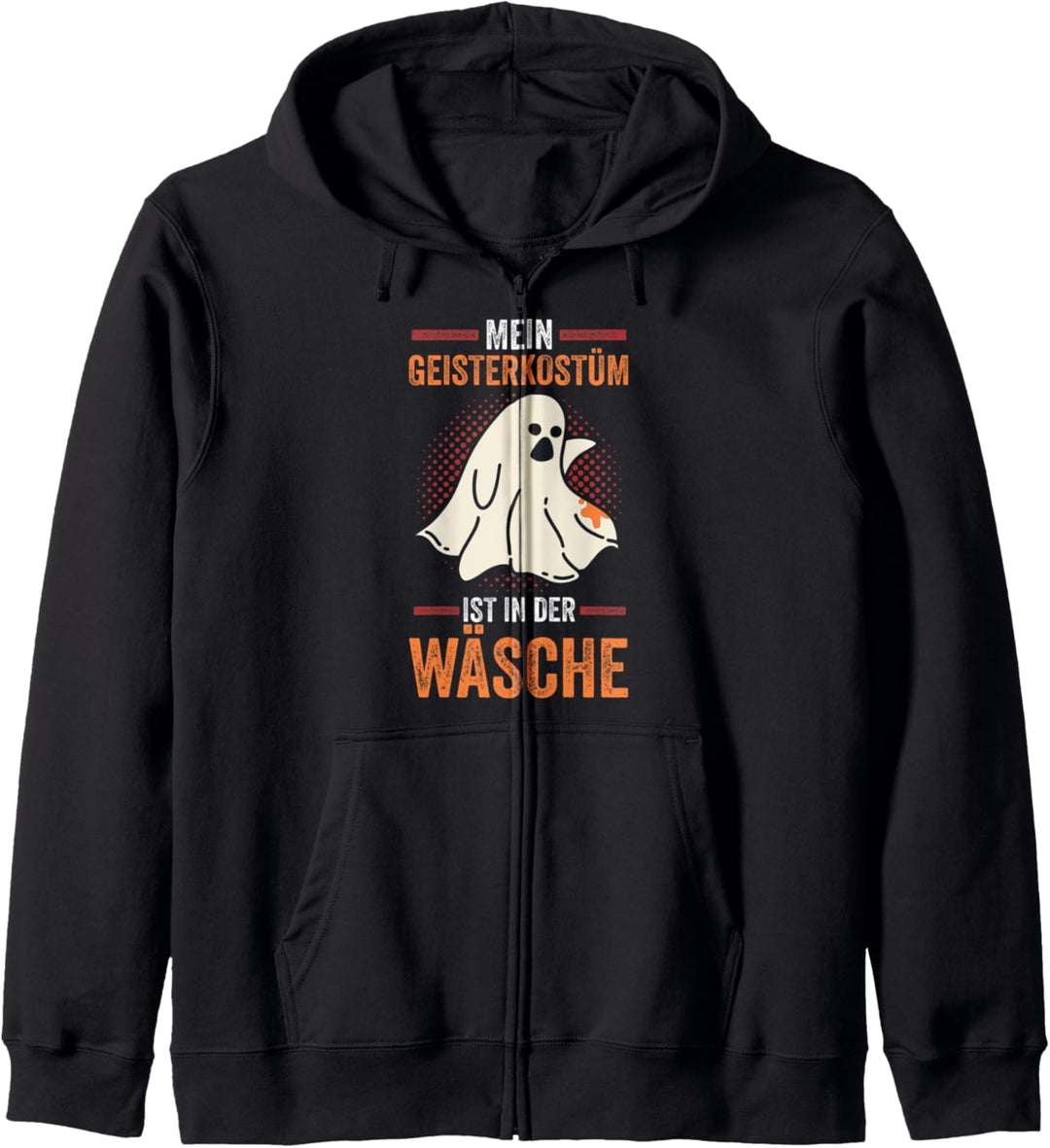 Geisterkostüm ist in der Wäsche Halloween Kapuzenjacke