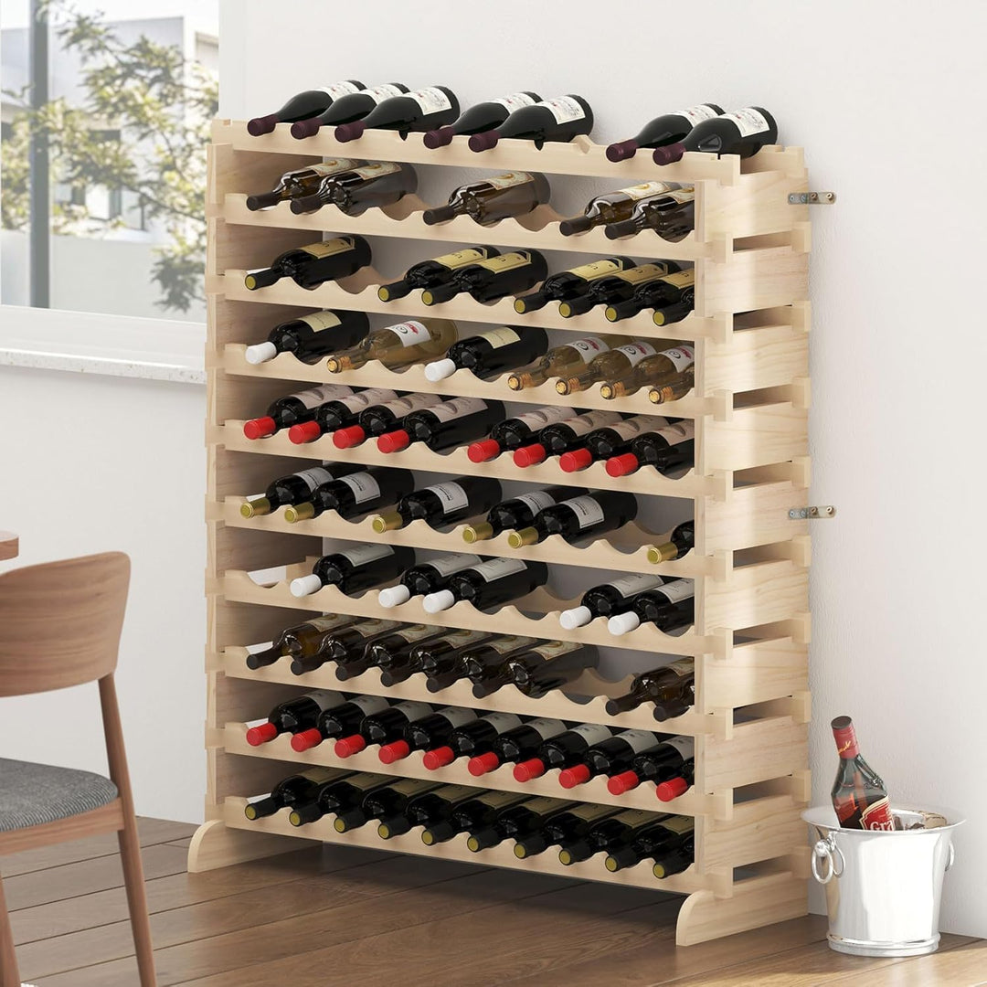 Weinregale Flaschenregal Schränke,Wein Holzregal Weinhalter Weinständer Flaschenständer für Küche,Es