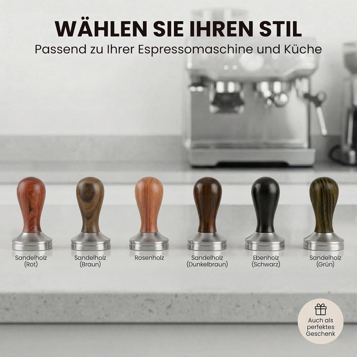 scarlet espresso | Kaffee Tamper »Classic« – Espresso Tamper mit Edelholzgriff für präzisen Anpressd