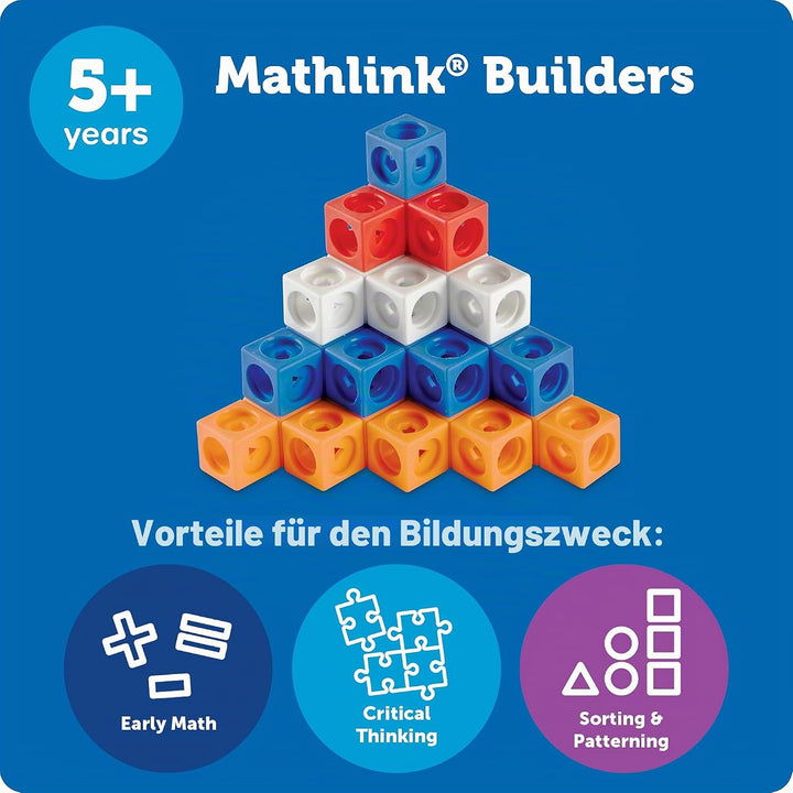 Learning Resources MathLink Builders - STEM-Entdecker, steckwürfel grundschule, rechenhilfe grundsch