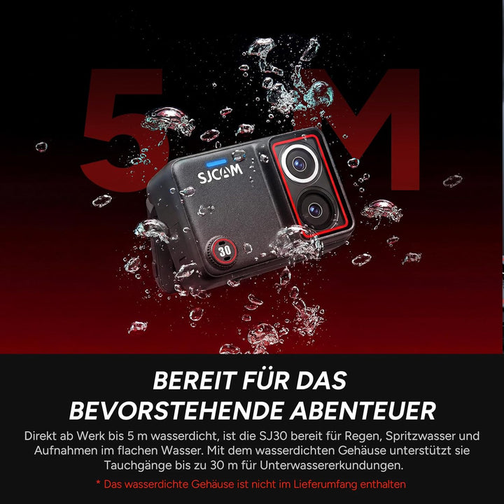 SJCAM SJ30 8K/20FPS,4K/60FPS Vlog Kamera mit Nachtsicht Dual-Objektiv & Wireless Mikro,7H Akku-Griff