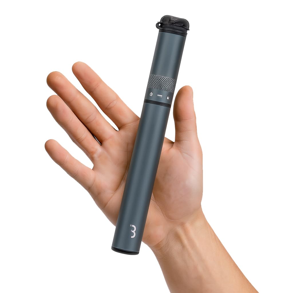 BBB Cycling Fahrradpumpe Samurai Mini-pumpe Für Fahrradreifen BMP-50, Grau, M