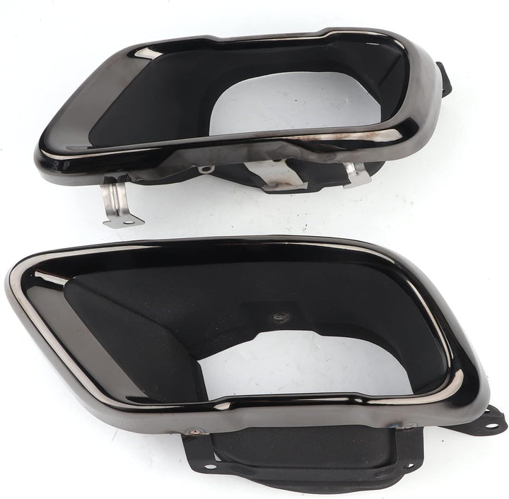 Qiilu Paar Chrom Schwarz Auspuffblenden Set Endrohrblende Fit für X5 G05 M Sport 2019+ O2d264