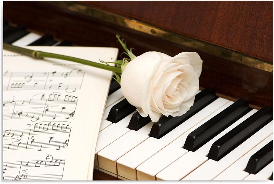 Feeby Bilder Musik Instrumente Klavier 70x50 cm Wohnzimmer Schlafzimmer Büro Flur Küche Wandbilder M