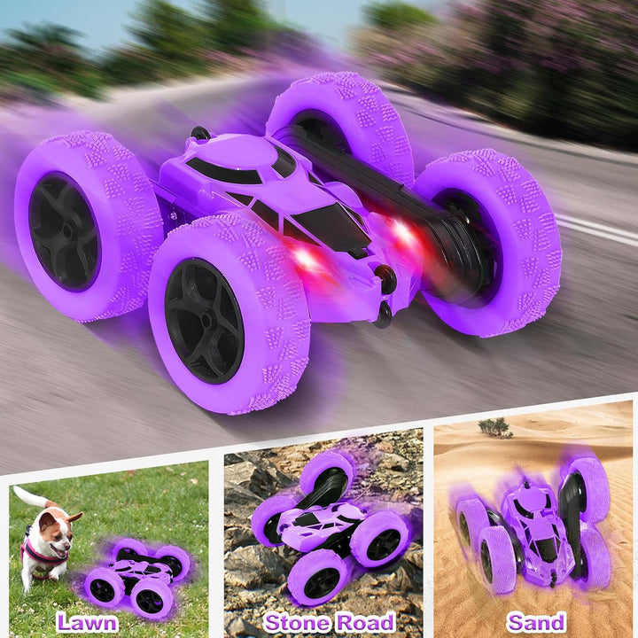 MidiVix Ferngesteuertes Auto, 90 Min Spielzeit, 2.4Ghz Doppelseitig 360° drehbare RC Stunt Crawler m