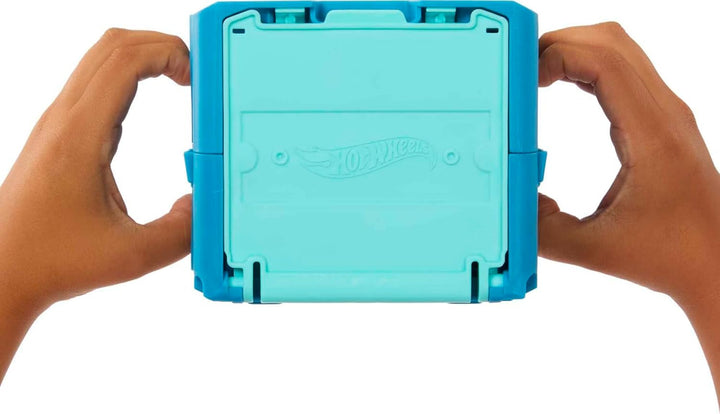 Hot Wheels Track Builder EIS-Crash Set - Track im EIS-Design, Fahrzeug, Container zur Aufbewahrung,
