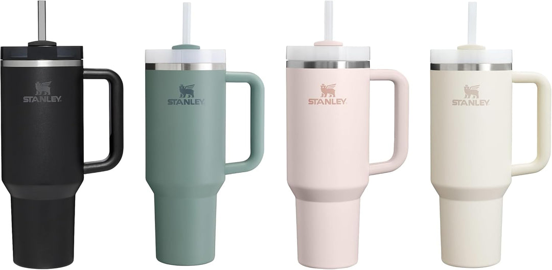 Stanley Quencher H2.0 FlowState Trinkflasche mit Strohhalm 1.2L - Thermobecher Kühlt 11 Stunden - 48
