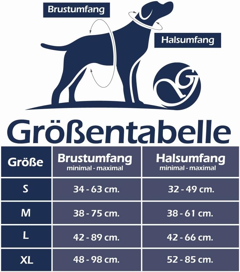 Ganzoo Hundegeschirr als verstellbares Brustgeschirr, Grösse S Neongelb, gepolstert mit atmungsaktiv