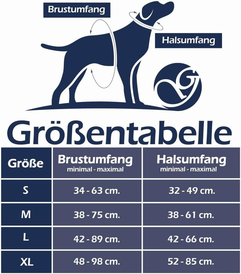 Hunde-Geschirr für kleine und grosse Hunde, Brustgeschirr gepolstert und reflektierend, verstellbar