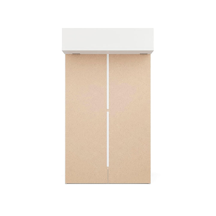 KOMTO Wickelkommode Weiss - Wickeltisch Schmal, Baby Kommode mit Wickelaufsatz abnehmbar, Baby Chang