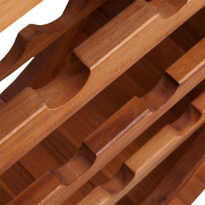 Casaria Weinregal für 12 Flaschen Akazien Holz Fass Stehend 90x 50x 30 cm Keller Küche Wohnzimmer We