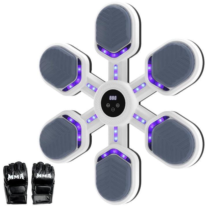 MusicBoxingMachine – Musik-Box-Trainer mit 9 Modi & 9 Geschwindigkeitsstufen, LED-Punching-Zielwand,