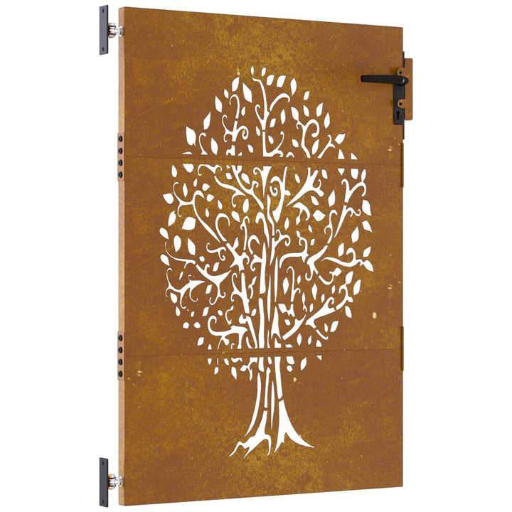vidaXL Gartentor 85x150 cm Cortenstahl Baum-Design 85 x 150 cm, 85 x 150 cm