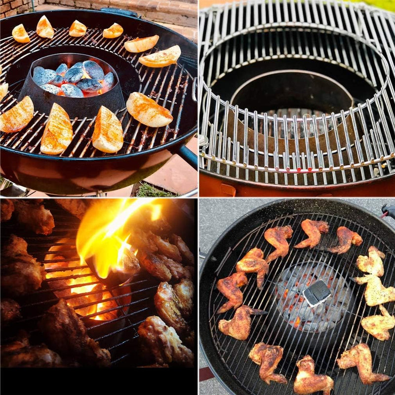 Onlyfire Edelstahl Kohlekorb BBQ Kraftstoff Dome für für Weber Kugelgrill und Holzkohlegrill und and