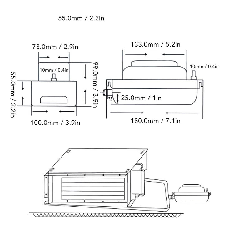 HAVC-Kondensatpumpe, 5 W, Geräuscharm, Automatische Kondensatpumpenentfernungspumpe mit 0,63 Qt/0,6