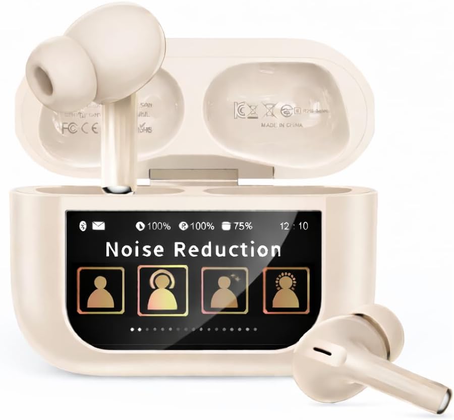 ZZU Kabellose Bluetooth Kopfhörer mit Smart Touchscreen, 48 Std. Laufzeit, Bluetooth 5.4, ANC & ENC