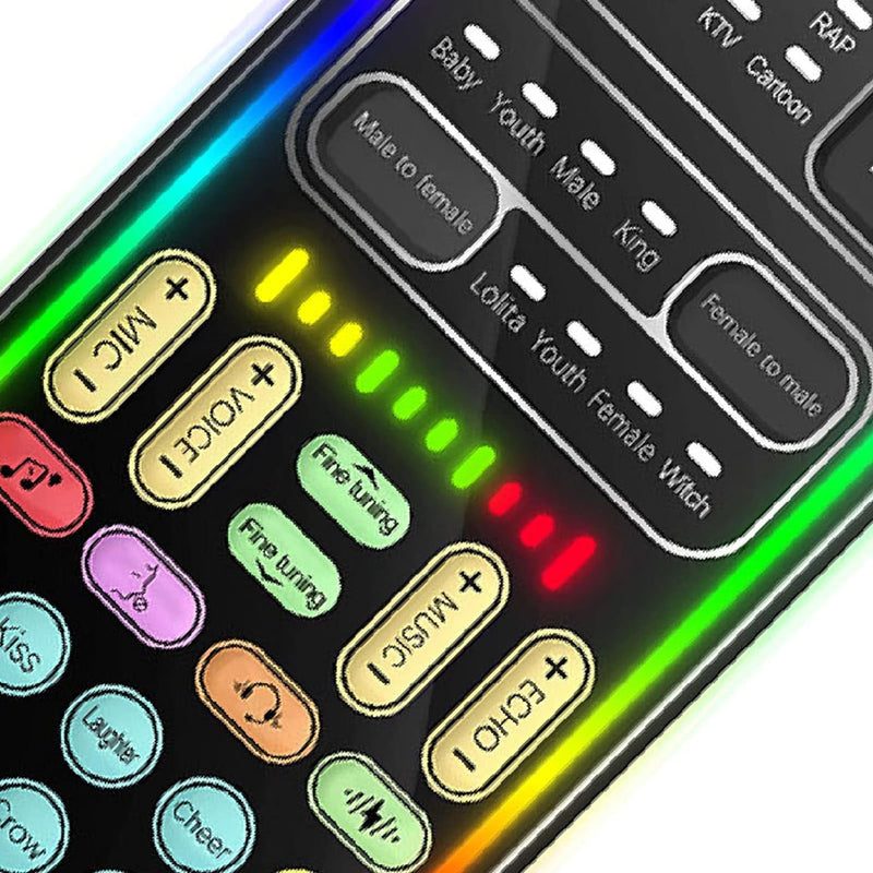 Tragbarer Sprachwechsler, Tragbarer Bluetooth-Sprachverzerrer mit 8 Soundeffekten, LED-Leuchten, Spr