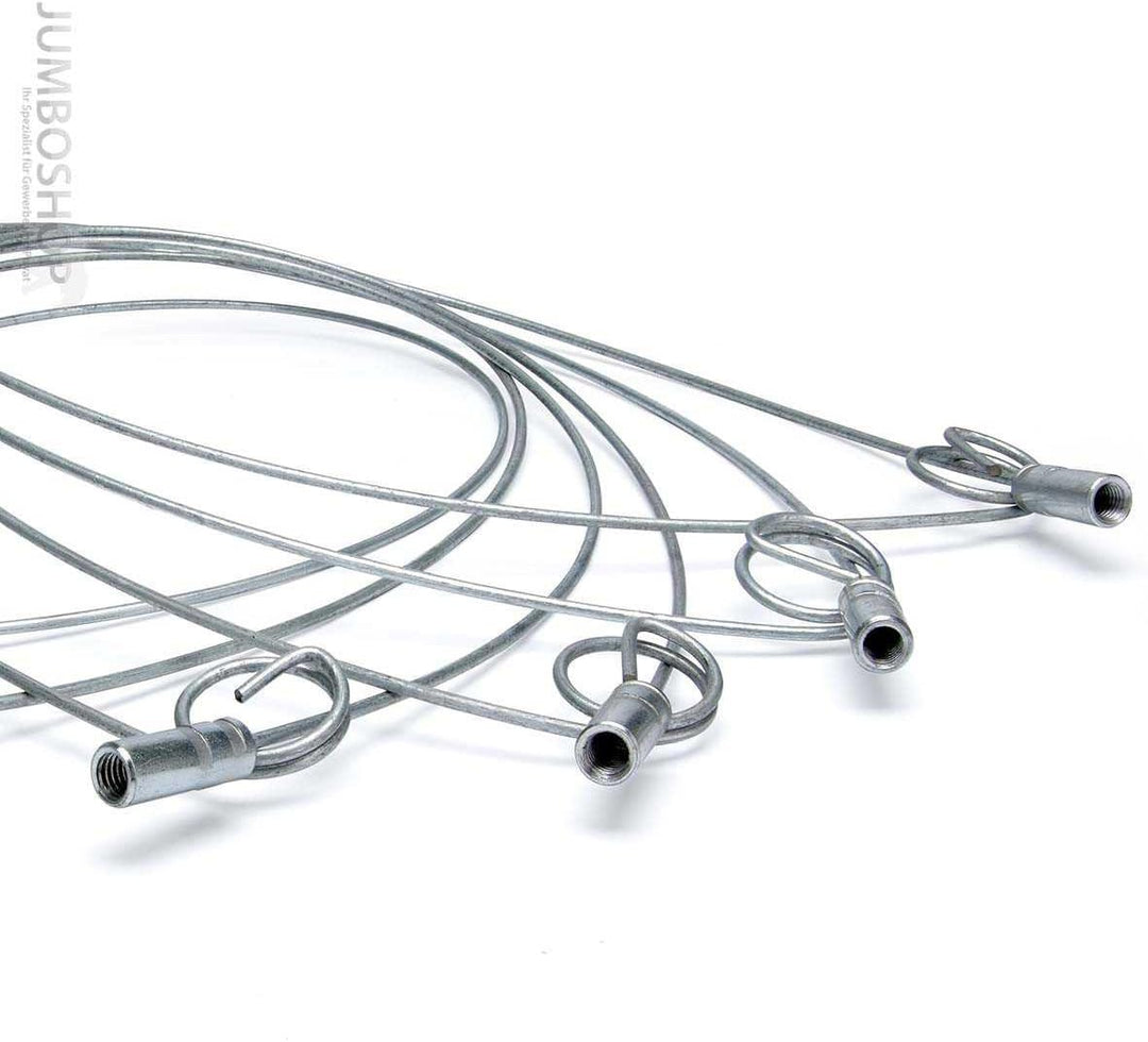 HOLZBRINK 250mm Kaminbesen Schornsteinbesen aus Federstahl + 1,5m Flexstange M12 - Kehrbesen Zugbese
