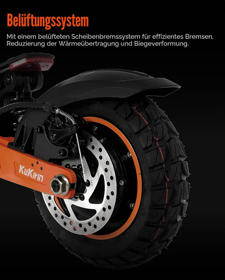 140mm Scooter-Bremsscheibenbremsbelag 6 Löcher Rund Kompatibel mit Kukirin G2 MAX / G2 PRO KickScoot