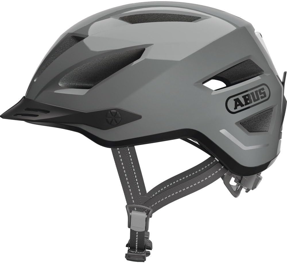 ABUS Stadthelm Pedelec 2.0 - Fahrradhelm mit Rücklicht und Regenhaube - für den Stadtverkehr - für D