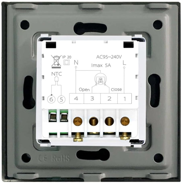 Luxus-Time Raumthermostat WiFi Heizungsthermostat Rahmen EXT. Sensor Thermostat Fussbodenheizung pro