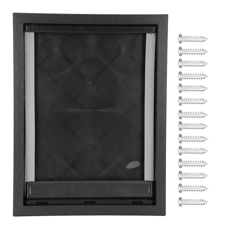 Magnetische Haustiertür für Grosse Hunde, Zwei-Wege-Eingang, Einfache Installation, Schwarz