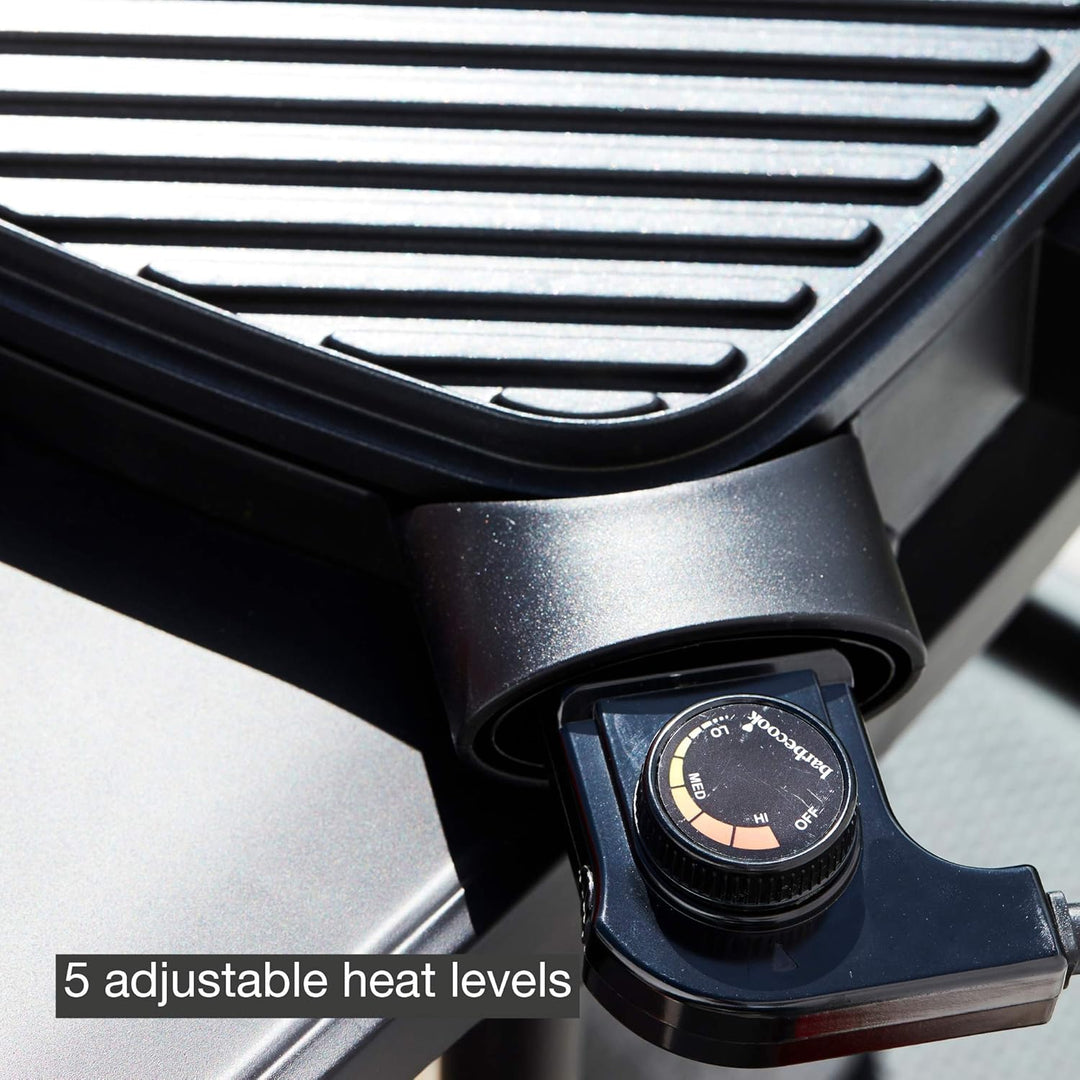 Barbecook Elektrogrill zur Nutzung als Standgrill oder Tischgrill, elektrische Grillplatte mit Antih