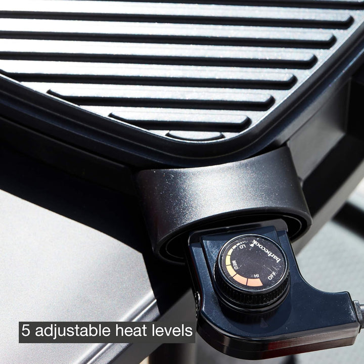 Barbecook Elektrogrill zur Nutzung als Standgrill oder Tischgrill, elektrische Grillplatte mit Antih