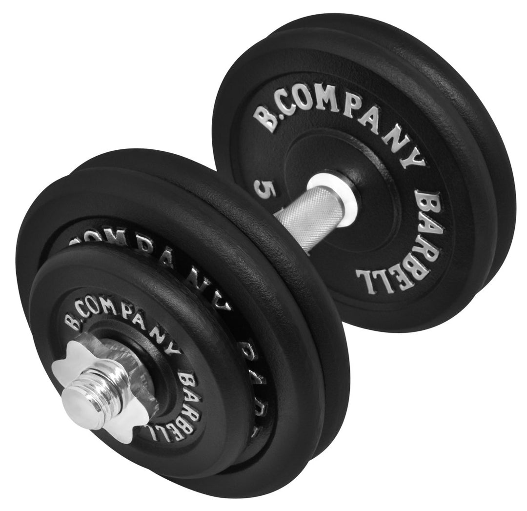 Guss Kurzhantel-Set 27,5Kg (1 x Kurzhantelstange 35cm, 2x2,5 und 4x5Kg Hantelscheiben) Hantelset Han