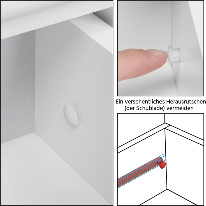 Yaheetech Nachttisch Beistelltisch mit ausziehbarer Ablage und Schublade Schlichter Nachtschrank Nac