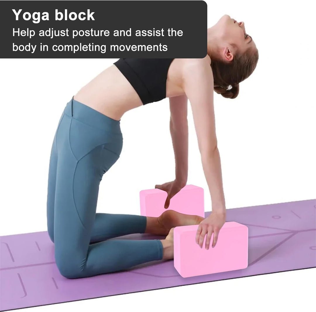 Yoga Block 2er Set, für Pilates Training, Hochwertige Blöcke, Yoga Klotz perfekt, Pilates Meditiatio