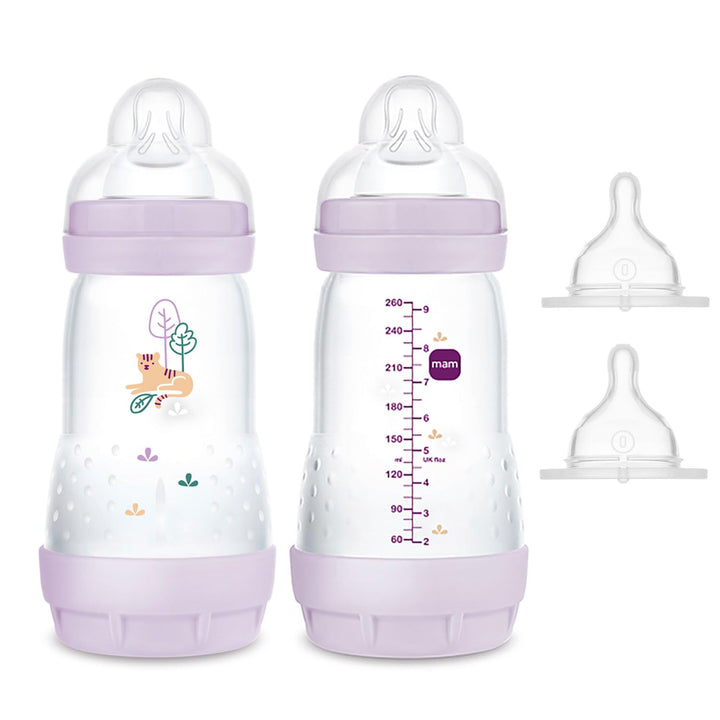 MAM Sparset Anti-Colic Starter-Set mit Anti-Kolik Flaschen Set, Sauger Gr. 0 + Gr.1 MAM Anti-Colik F