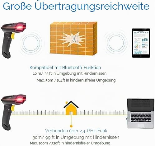 NT-1228BL Bluetooth QR 2D Barcode Scanner Handheld USB kabelloser 1D 2D Barcodes Imager für Mobile Z