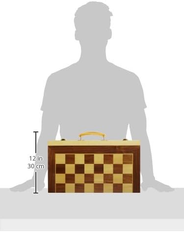 Small Foot Schach und Backgammon Koffer aus Holz, Konzentrationsspiele für Gross und Klein, ab 6 Jah