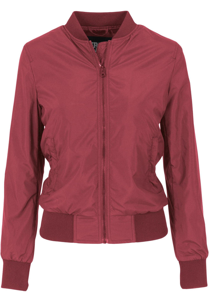 Urban Classics Damen Ladies Light Bomber Jacket XS Burgundy, XS Burgundy