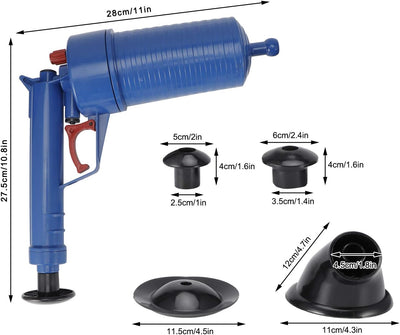 Toilettenkolben, leistungsstarker manueller Abflussreiniger, Hochdruck-Luftabfluss-Blaster-Reiniger