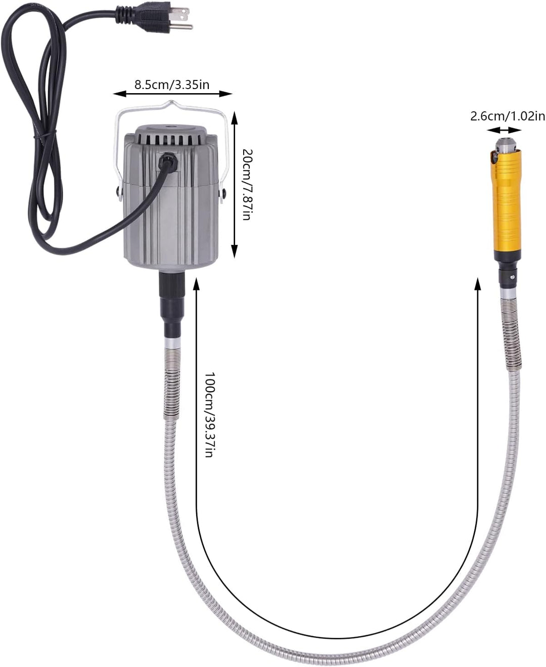780W Elektrische Drehwerkzeug Flex Shaft Wellen Aufhängung Rotary Tool Set Flex Welle Elektrische Mu