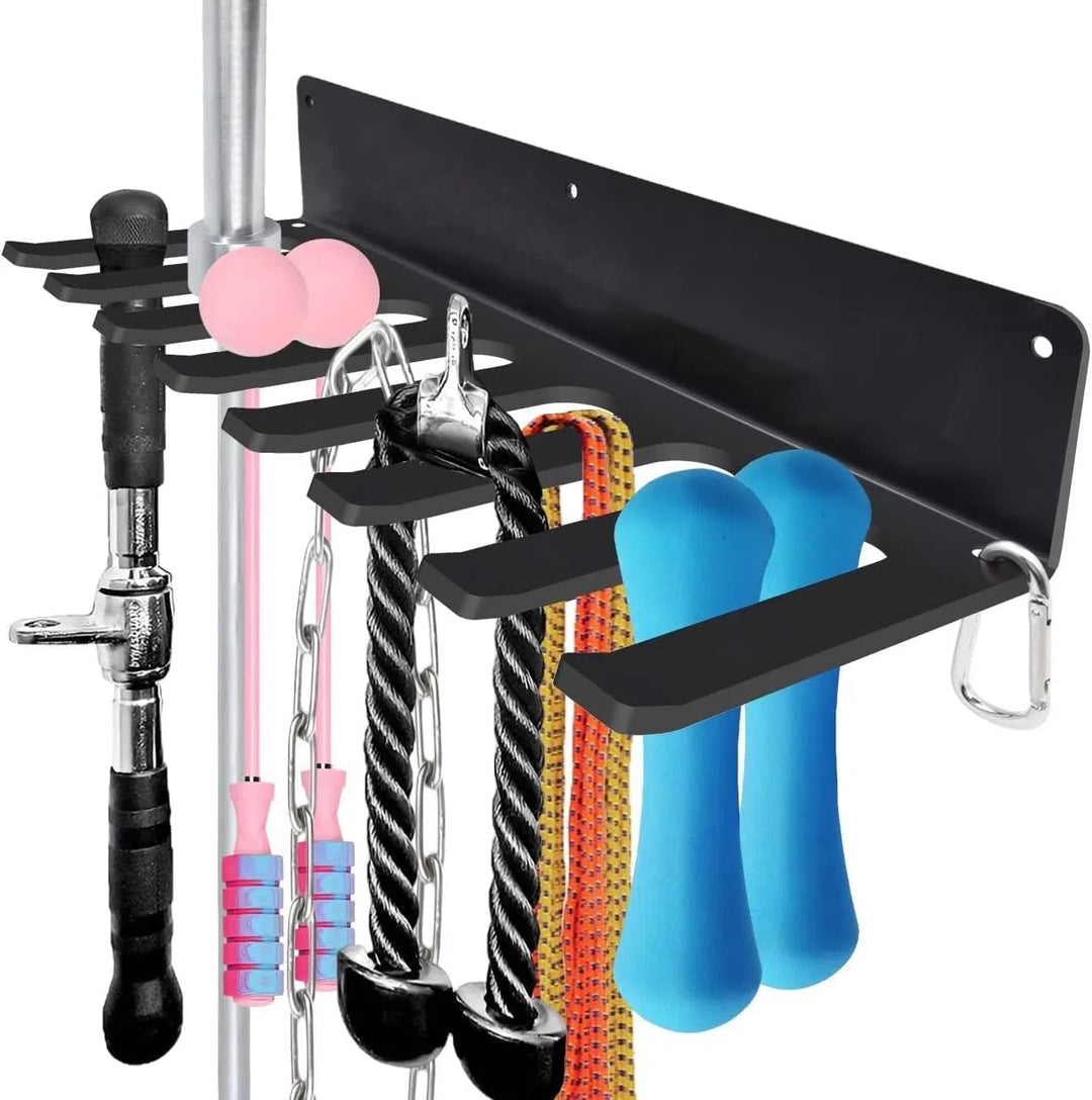 8 Platz Wandhalterung, Gym Rack Organizer, Home Gym Zubehör Aufhänger, Mehrzweck Workout Ausrüstung