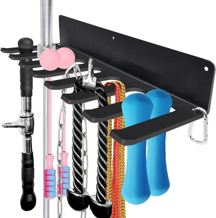 8 Platz Wandhalterung, Gym Rack Organizer, Home Gym Zubehör Aufhänger, Mehrzweck Workout Ausrüstung