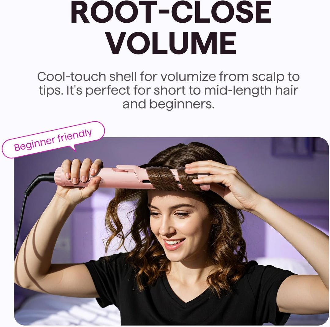 Wavytalk Lockenstab, Air Glätteisen mit 360°Kühlungsluft zur schnelleren Fixierung von Locken, Haarg