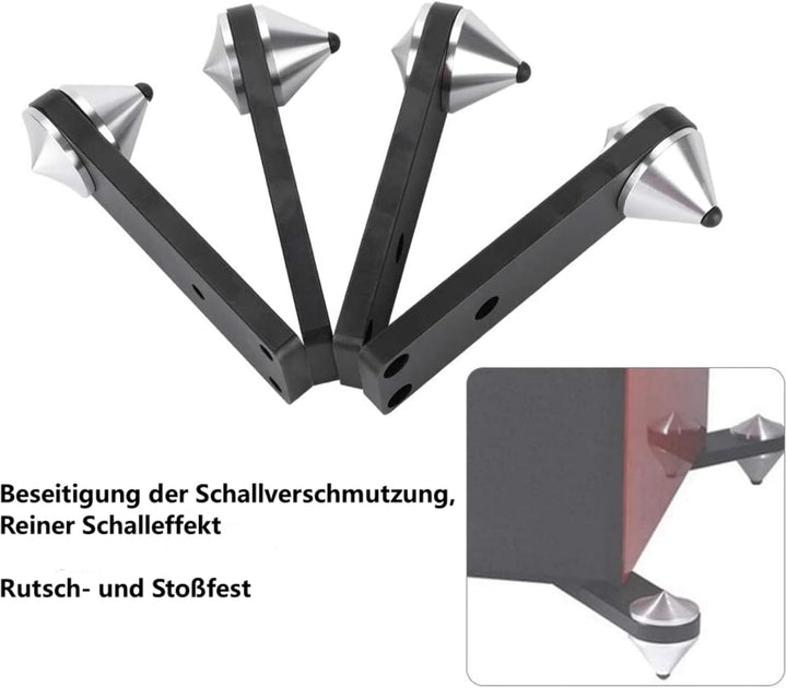 4 Stücke Lautsprecher Spikes Aluminium Spike Absorber Isolation Lautsprecher Spike Ständer,Stossfest