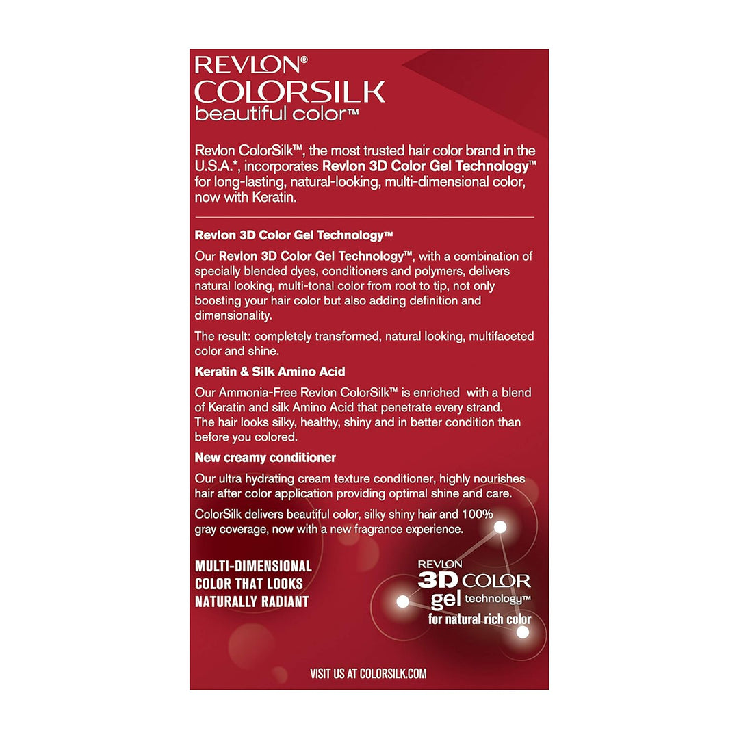 Revlon Colorsilk #60 Dark Ash Blonde Hair Dye 1 Unit (Packung mit 3) 60 Dark Ash Blonde 130 ml (3er