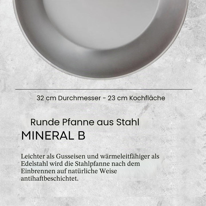 de Buyer, Bratpfanne Mineral B aus Carbonstahl, Ø 32 cm, 5610.32